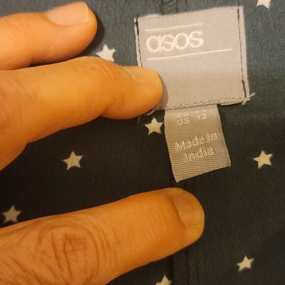 ASOS blue and white star jumpsuit US 12 - Picture 8 of 11